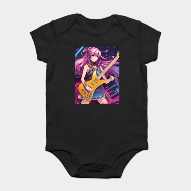 Hit Potential Guitar Waifu Baby Bodysuit by animegirlnft